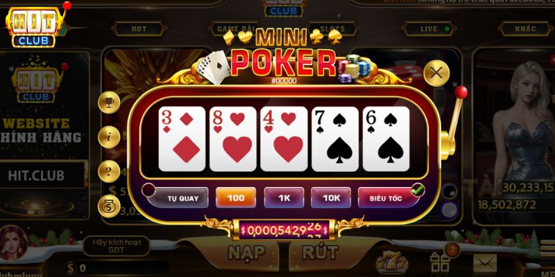 Minipoker Hitclub - Minigame Luôn Đứng Top 1 Trên Thị Trường