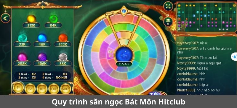 Quy trình các bước săn ngọc Bát Môn Hitclub