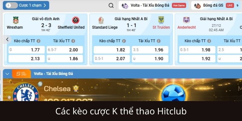 Khám phá các loại kèo "ăn khách" nhất tại sảnh K Thể Thao Hitclub