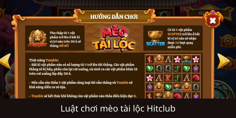 Cơ chế chơi trò chơi Mèo Tài Lộc Hitclub