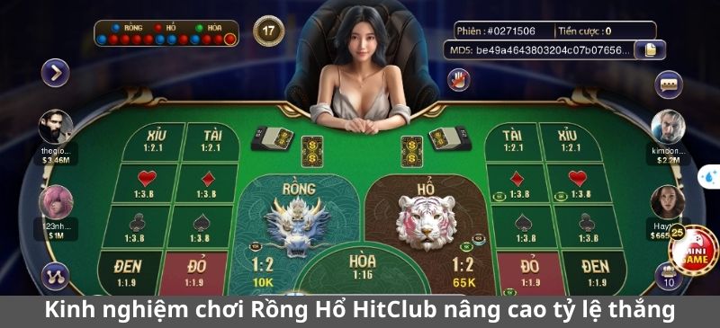 Kinh nghiệm chơi Rồng Hổ HitClub nâng cao tỷ lệ thắng